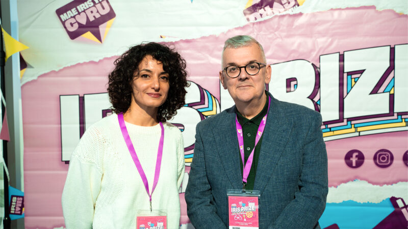 Berwyn Rowlands with 2024 Iris Prize Winner